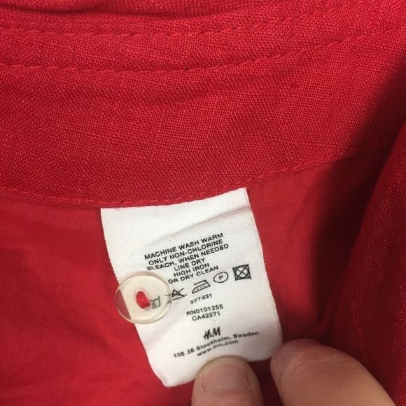 H&M Logg Skirt Red Sz 4 - Picture 5 of 6